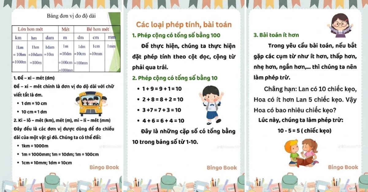 Bài tập so sánh kết quả phép trừ