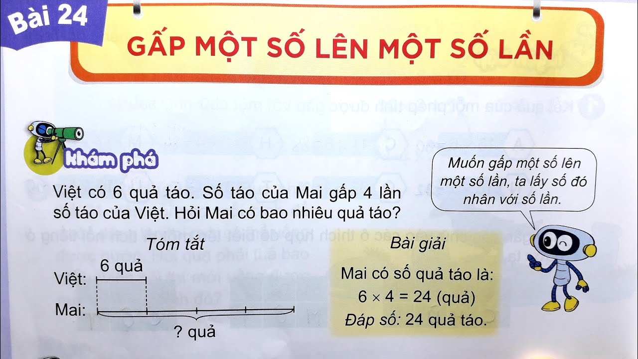 Quy tắc giải bài toán gấp một số lên nhiều lần