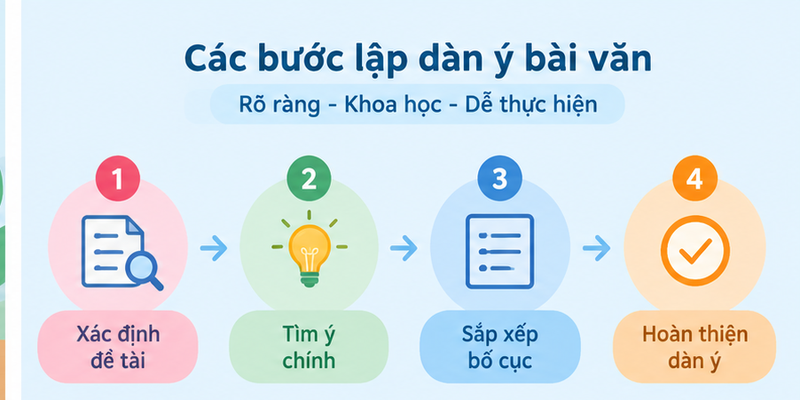 Xây dựng bố cục mở bài, thân bài và kết bài